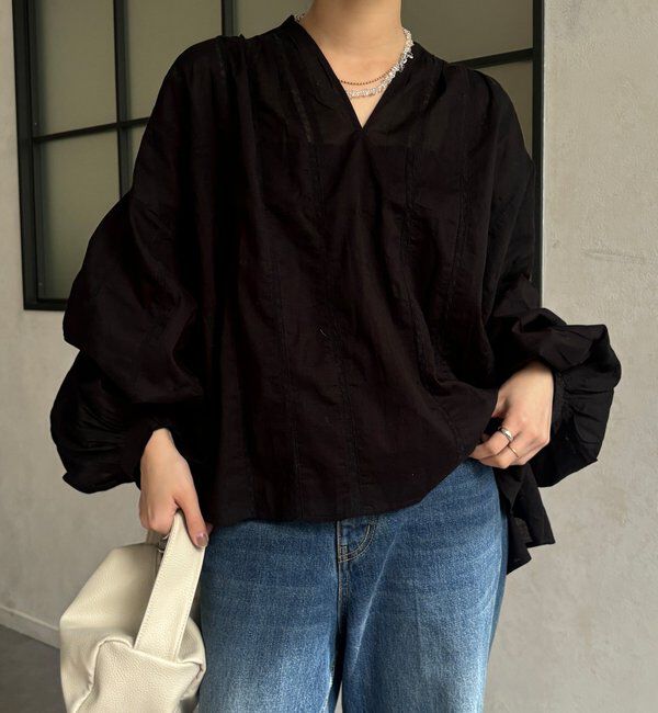  「インドレーススキッパーブラウス」|シャツ・ブラウス|