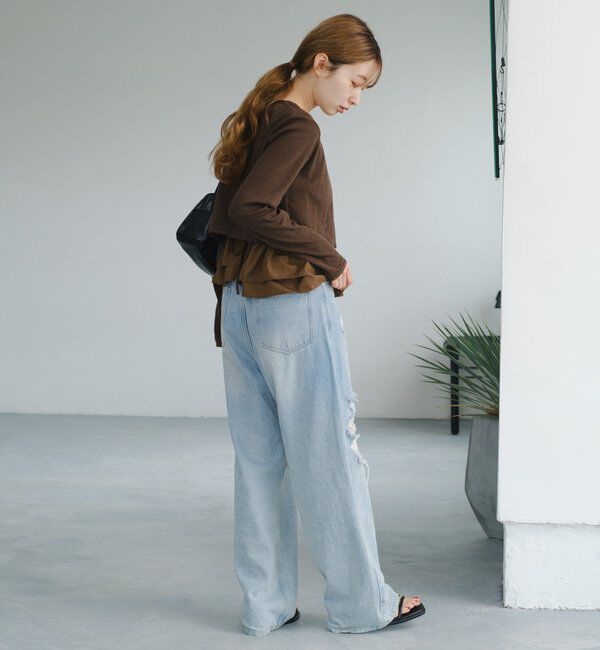  「スウェードペプラムビスチェ」|キャミソール|