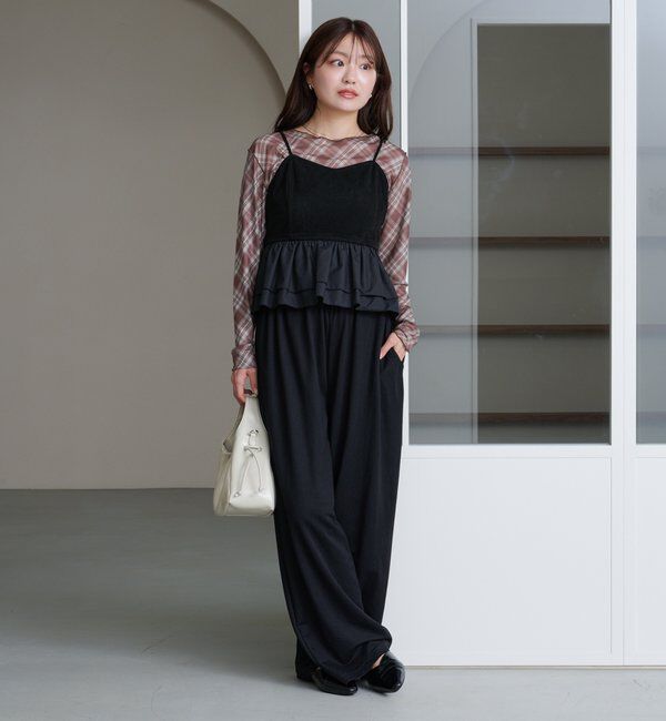  「スウェードペプラムビスチェ」|キャミソール|