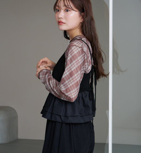  「スウェードペプラムビスチェ」|キャミソール|