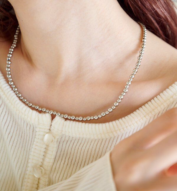  「【fiw.】メタルビーズネックレス」|ネックレス|