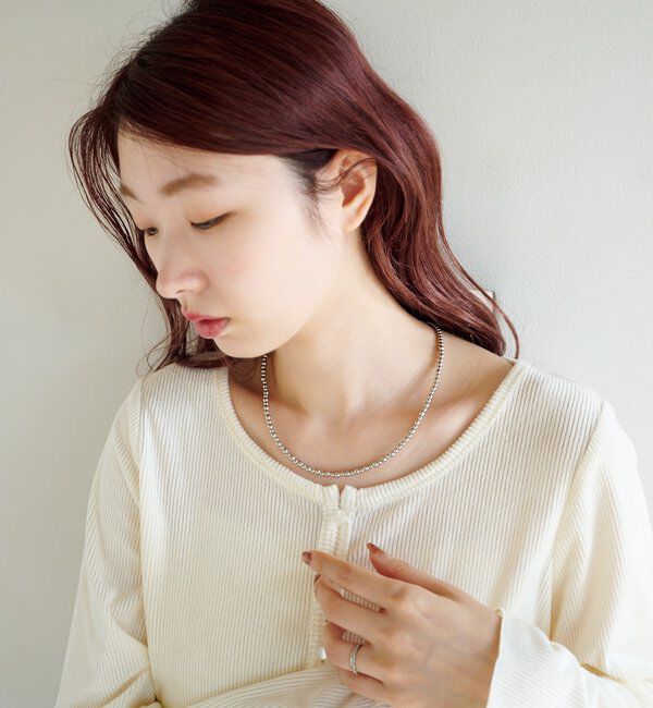  「【fiw.】メタルビーズネックレス」|ネックレス|