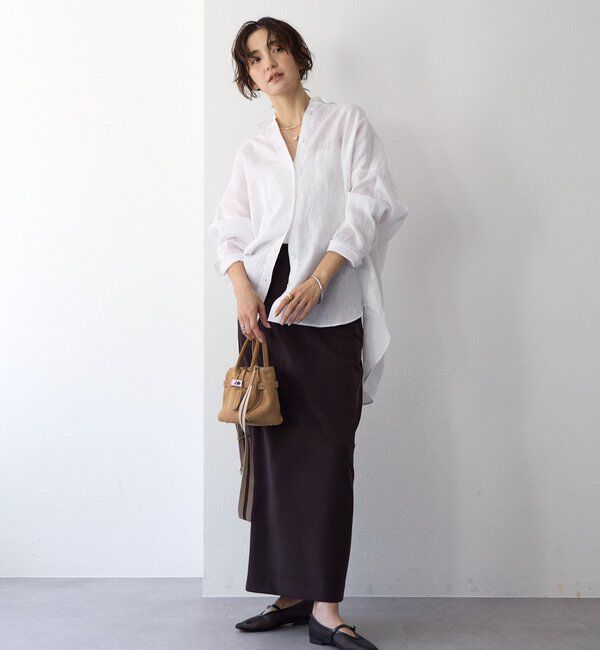  「予約【名品/サイズ展開あり】リネンワイドシャツ」|シャツ・ブラウス|