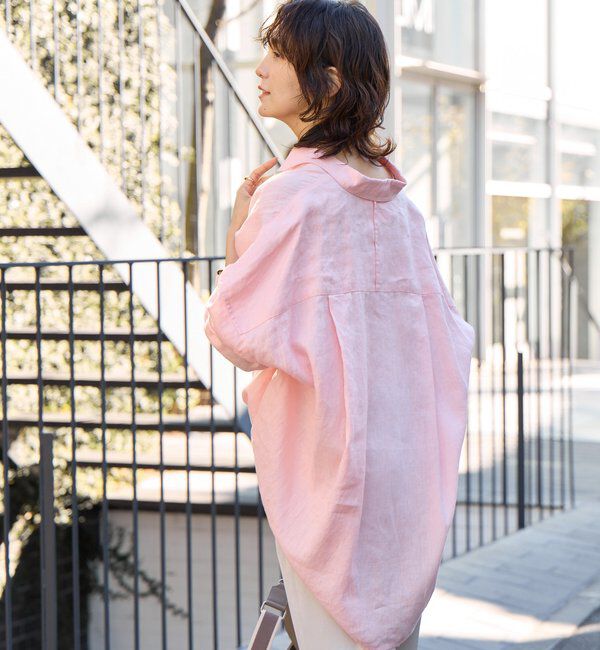  「予約【名品/サイズ展開あり】リネンワイドシャツ」|シャツ・ブラウス|