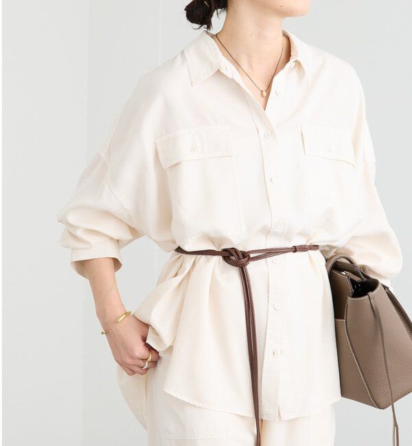  「【セットアップ可/新色追加】ガーメントダイワイドシャツ」|シャツ・ブラウス|エクリュ