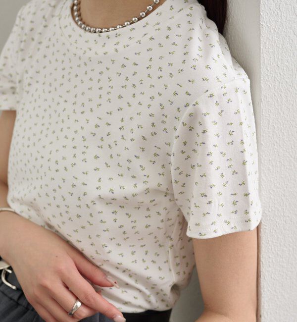  「クルーチビフラワーTシャツ」|Tシャツ・カットソー|