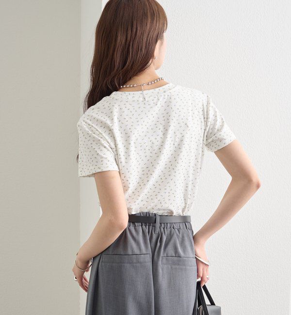  「クルーチビフラワーTシャツ」|Tシャツ・カットソー|