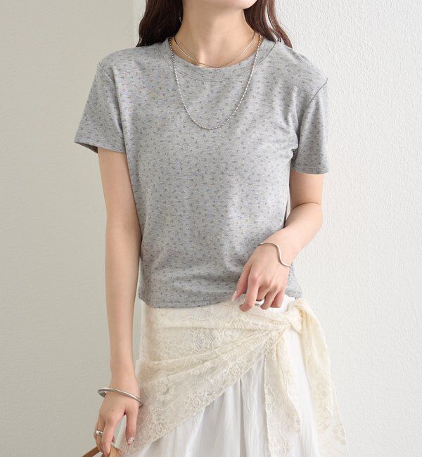  「クルーチビフラワーTシャツ」|Tシャツ・カットソー|