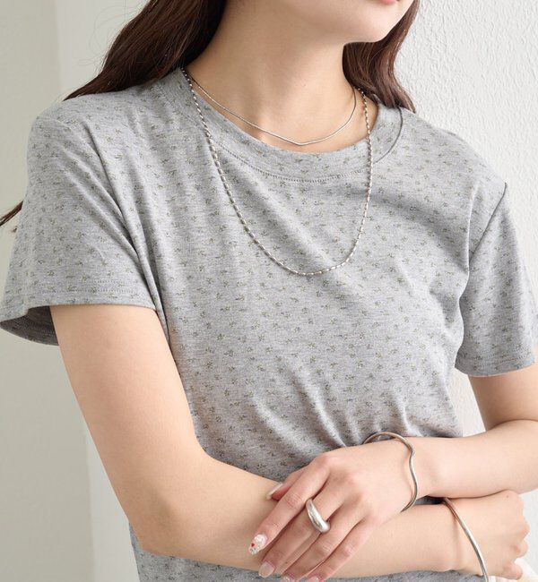  「クルーチビフラワーTシャツ」|Tシャツ・カットソー|