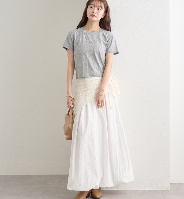  「クルーチビフラワーTシャツ」|Tシャツ・カットソー|