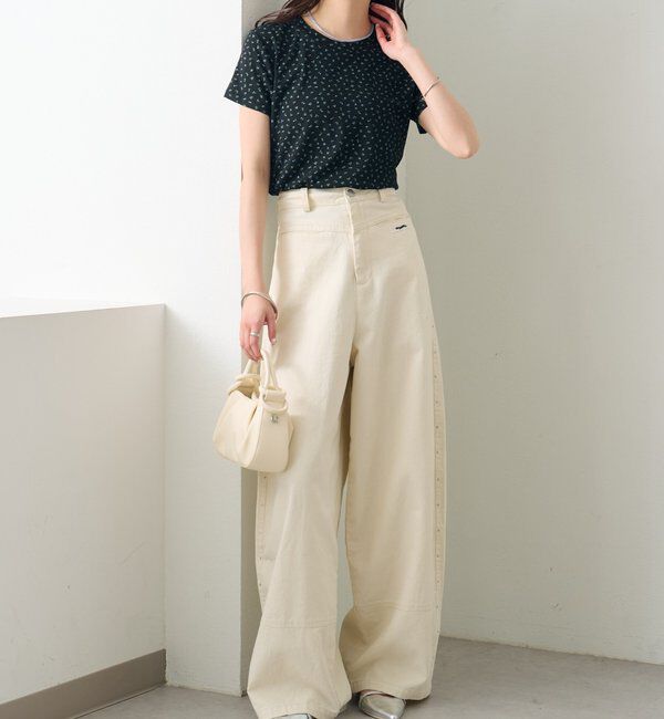  「クルーチビフラワーTシャツ」|Tシャツ・カットソー|