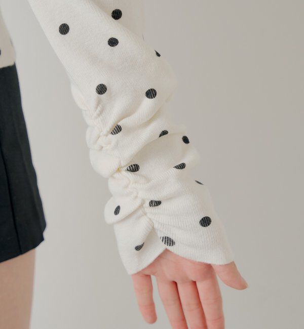  「【SALON by Chico】ドットプリントオフショルニット」|ニット・セーター|