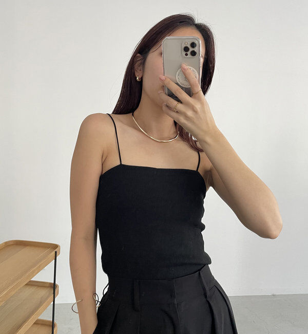  「【S・Mサイズ展開あり】1ストラップカップ付キャミ」|キャミソール|