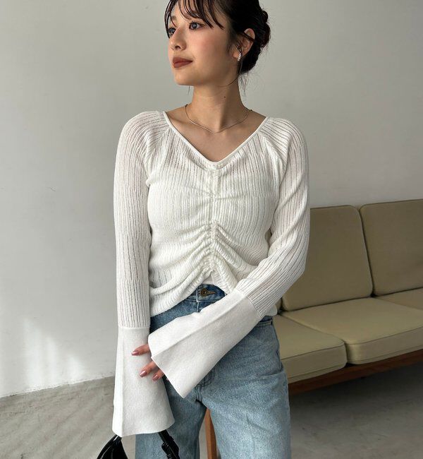  「フロントギャザーニット」|ニット・セーター|