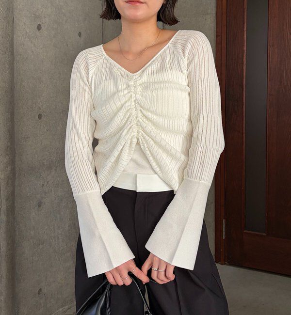  「フロントギャザーニット」|ニット・セーター|