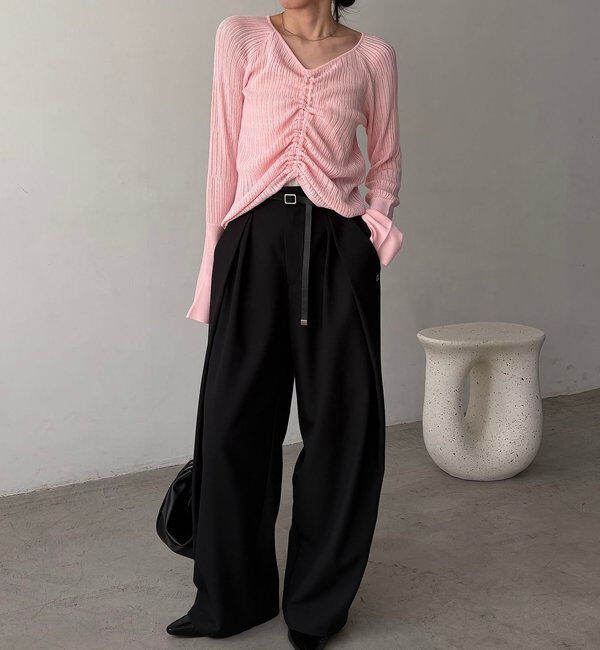  「フロントギャザーニット」|ニット・セーター|