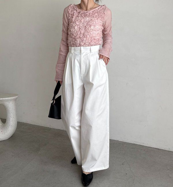  「【前後2WAY】シアーバブルブラウス」|シャツ・ブラウス|