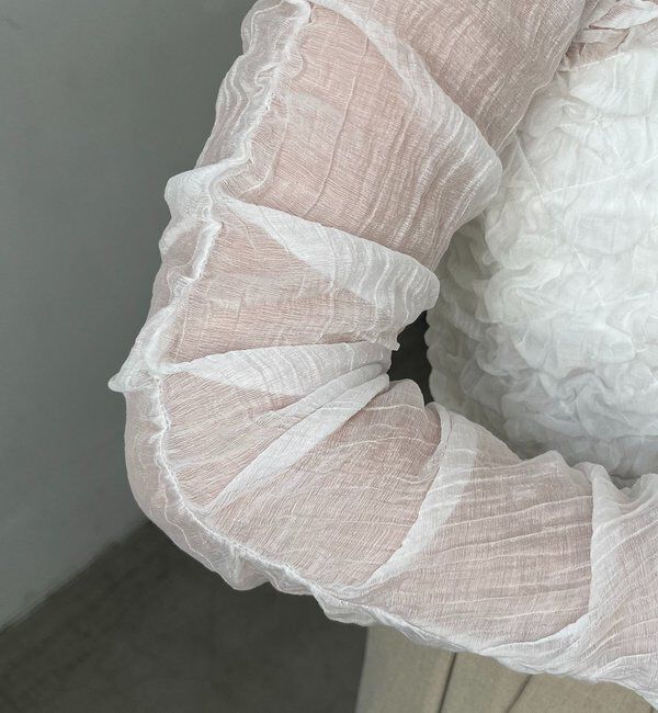  「【前後2WAY】シアーバブルブラウス」|シャツ・ブラウス|