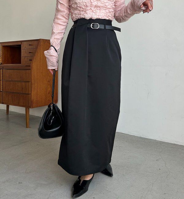  「【主役級スカート/低身長サイズあり】アシメタックベルト付スカート」|スカート|