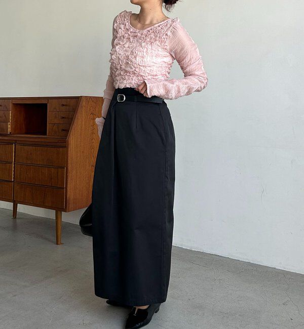  「【主役級スカート/低身長サイズあり】アシメタックベルト付スカート」|スカート|