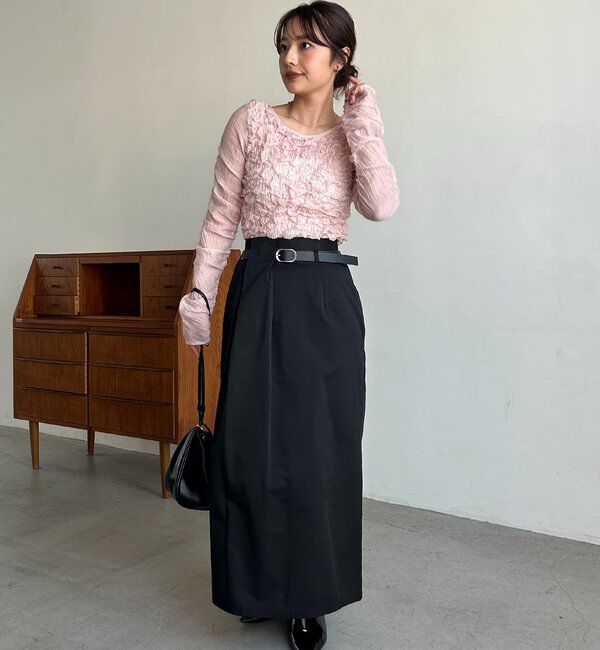  「【主役級スカート/低身長サイズあり】アシメタックベルト付スカート」|スカート|