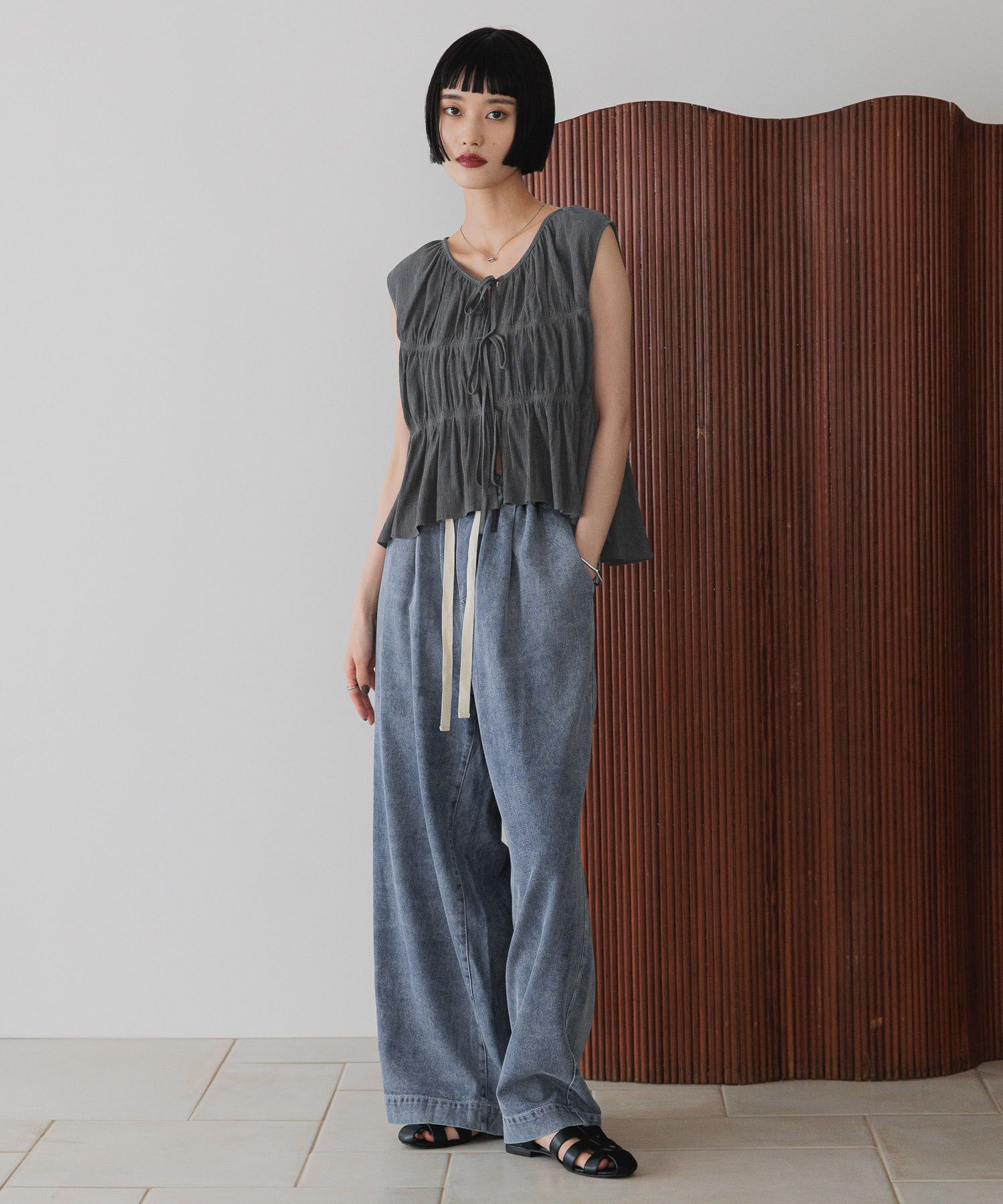 LOWRYS FARM「ヨウリュウシャーリングノースリーブ」|シャツ・ブラウス|