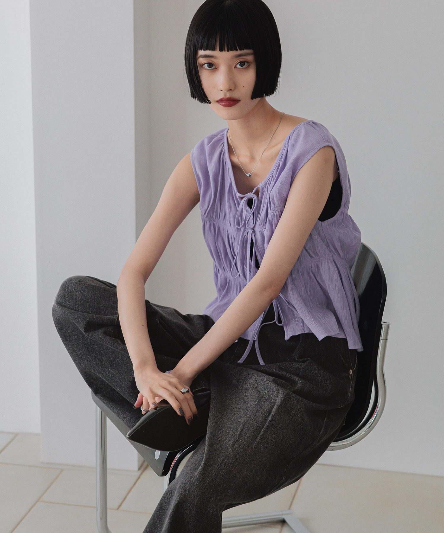 LOWRYS FARM「ヨウリュウシャーリングノースリーブ」|シャツ・ブラウス|PPL5