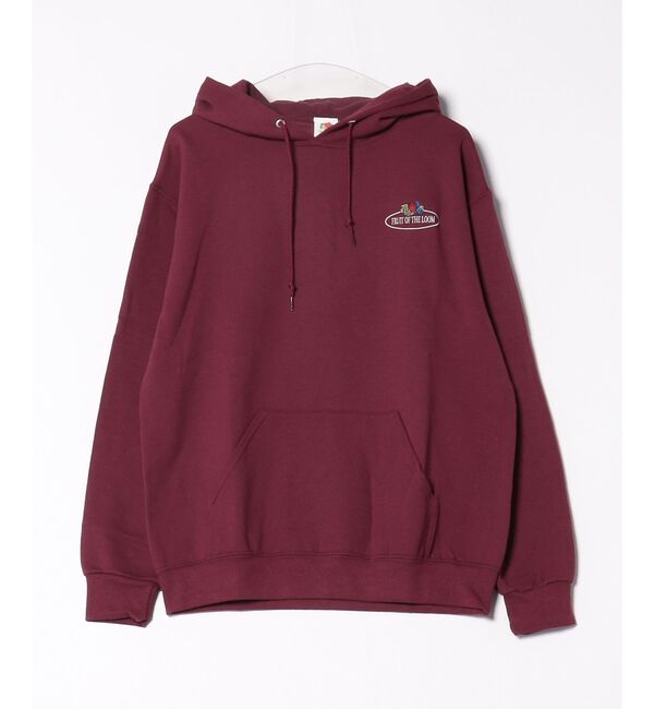 ABAHOUSE「【FRUIT OF THE LOOM】PRINT HOODIE1/ワンポイント/」|パーカー|エンジ