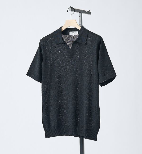 ABAHOUSE「ブークレー スキッパーポロ【予約】」|ポロシャツ|ブラック