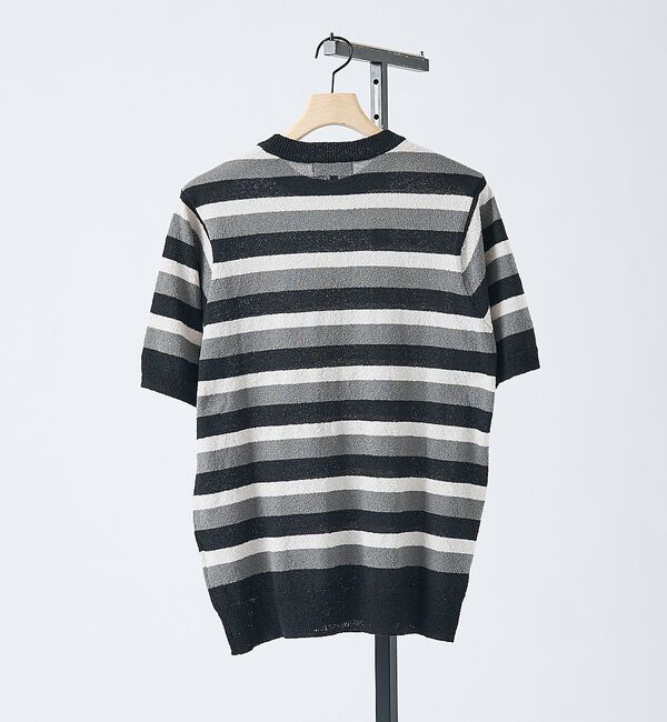 ABAHOUSE「ブークレー マルチボーダー ニットTシャツ【予約】」|ニット・セーター|