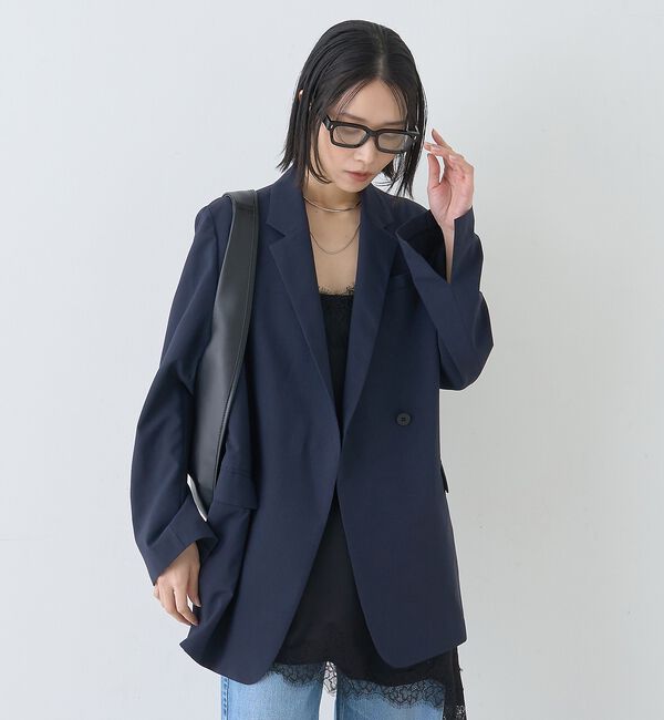 Rouge vif「【セットアップ対応】レースサテンアシンメトリーキャミソール」|キャミソール|