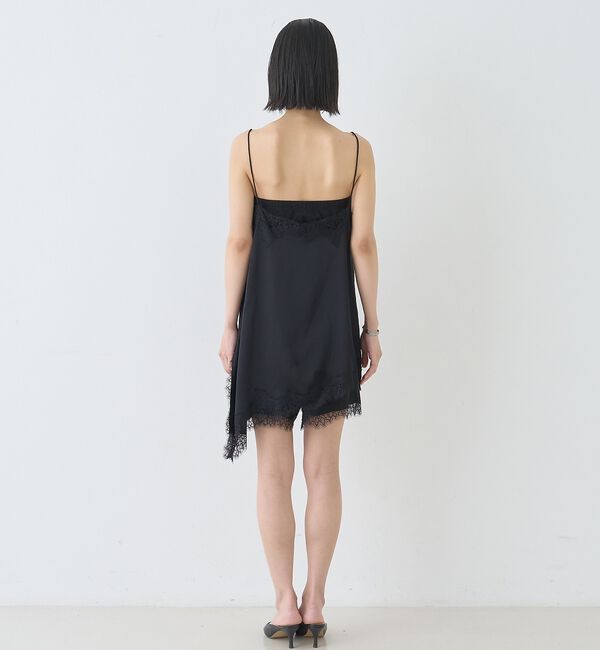 Rouge vif「【セットアップ対応】レースサテンアシンメトリーキャミソール」|キャミソール|