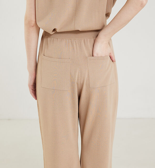 qualite「レーヨンストレッチサイドスリットニットパンツ」|その他|