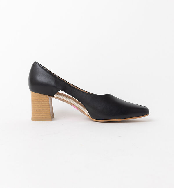 AU BANNISTER「サイドオープン スクエアトゥパンプス」|パンプス|