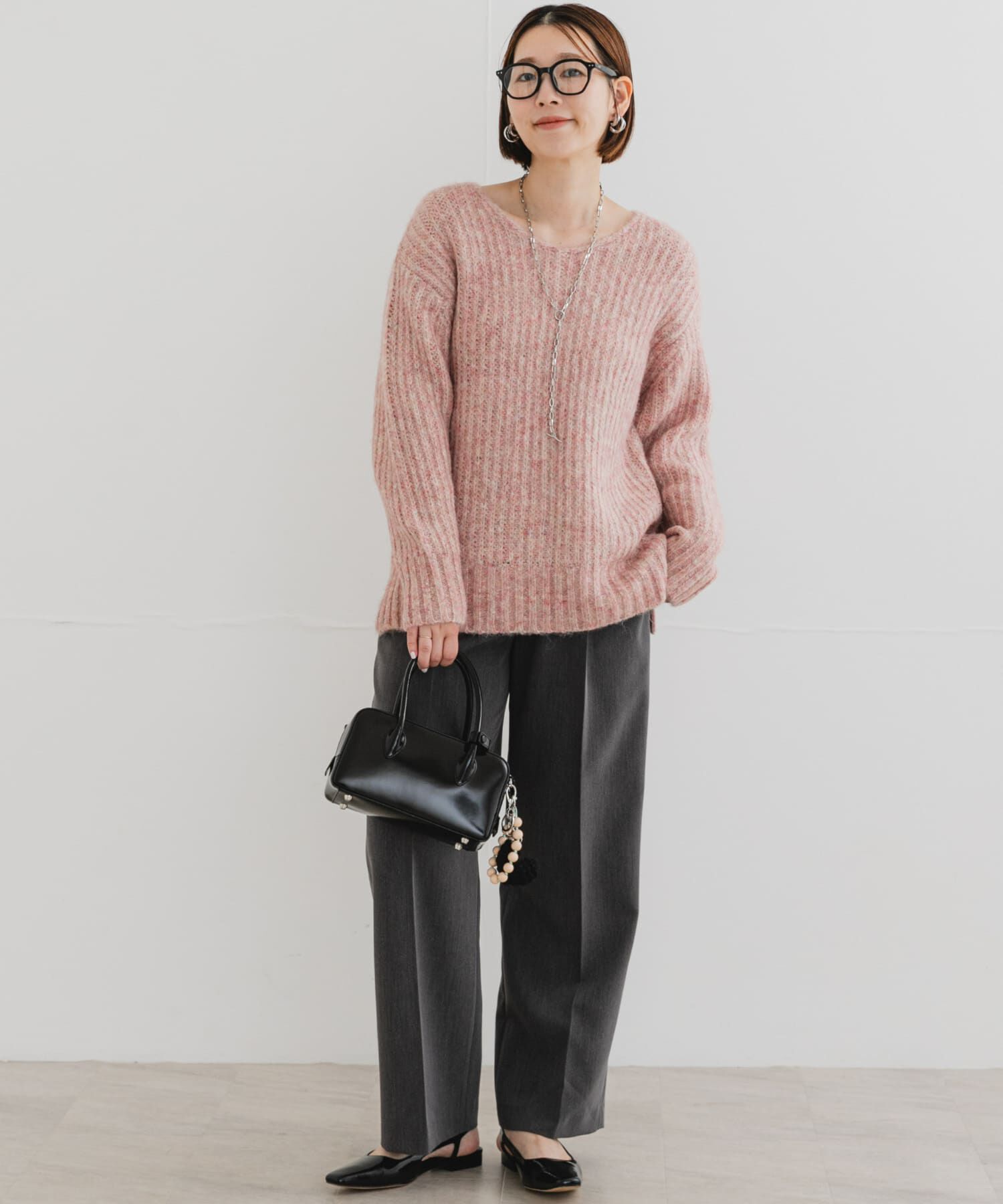 URBAN RESEARCH ROSSO「F by ROSSO　ミックス糸Vネックニット」|ニット・セーター|