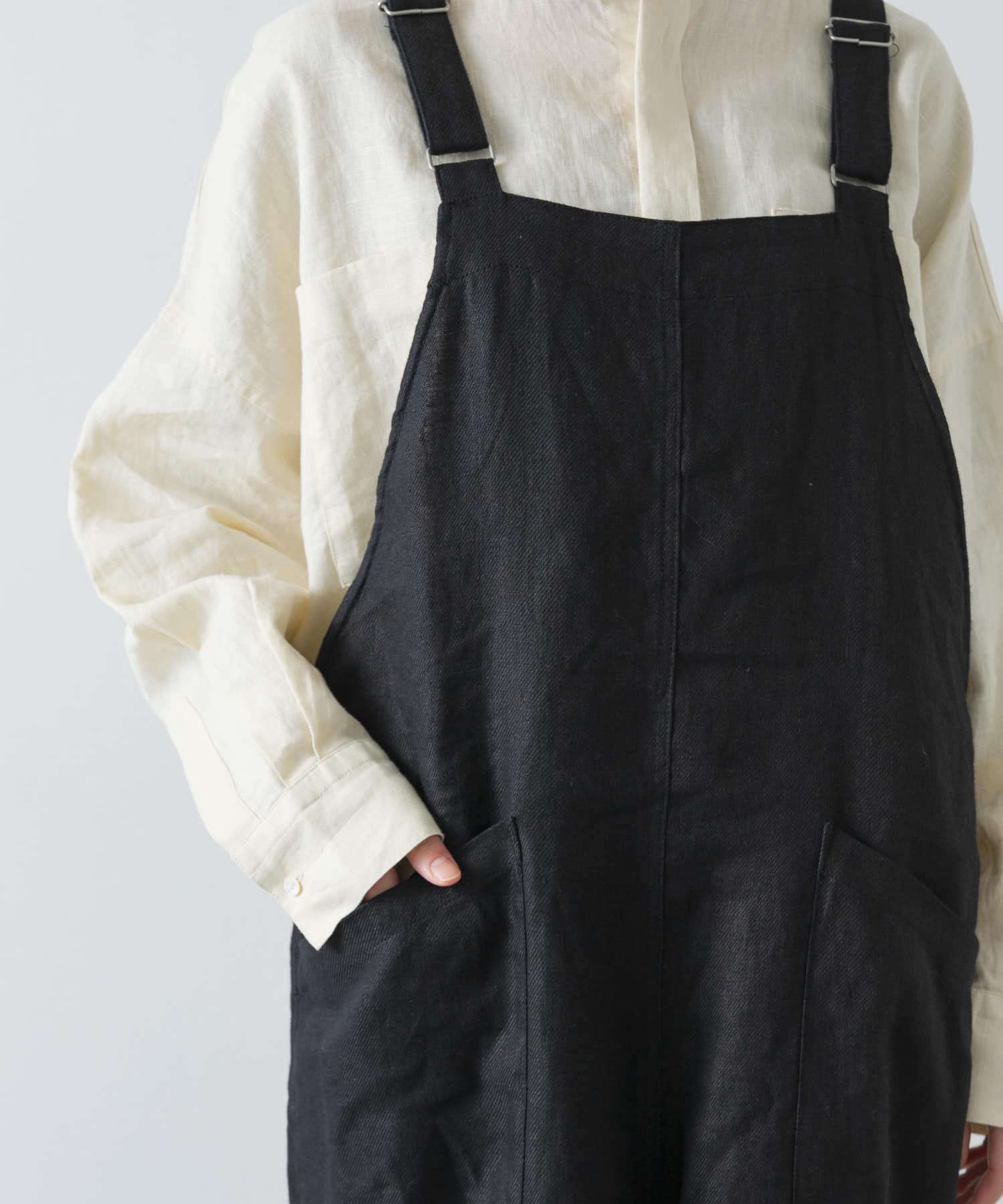 かぐれ「リネンバッククロスサロペット」|スカート|