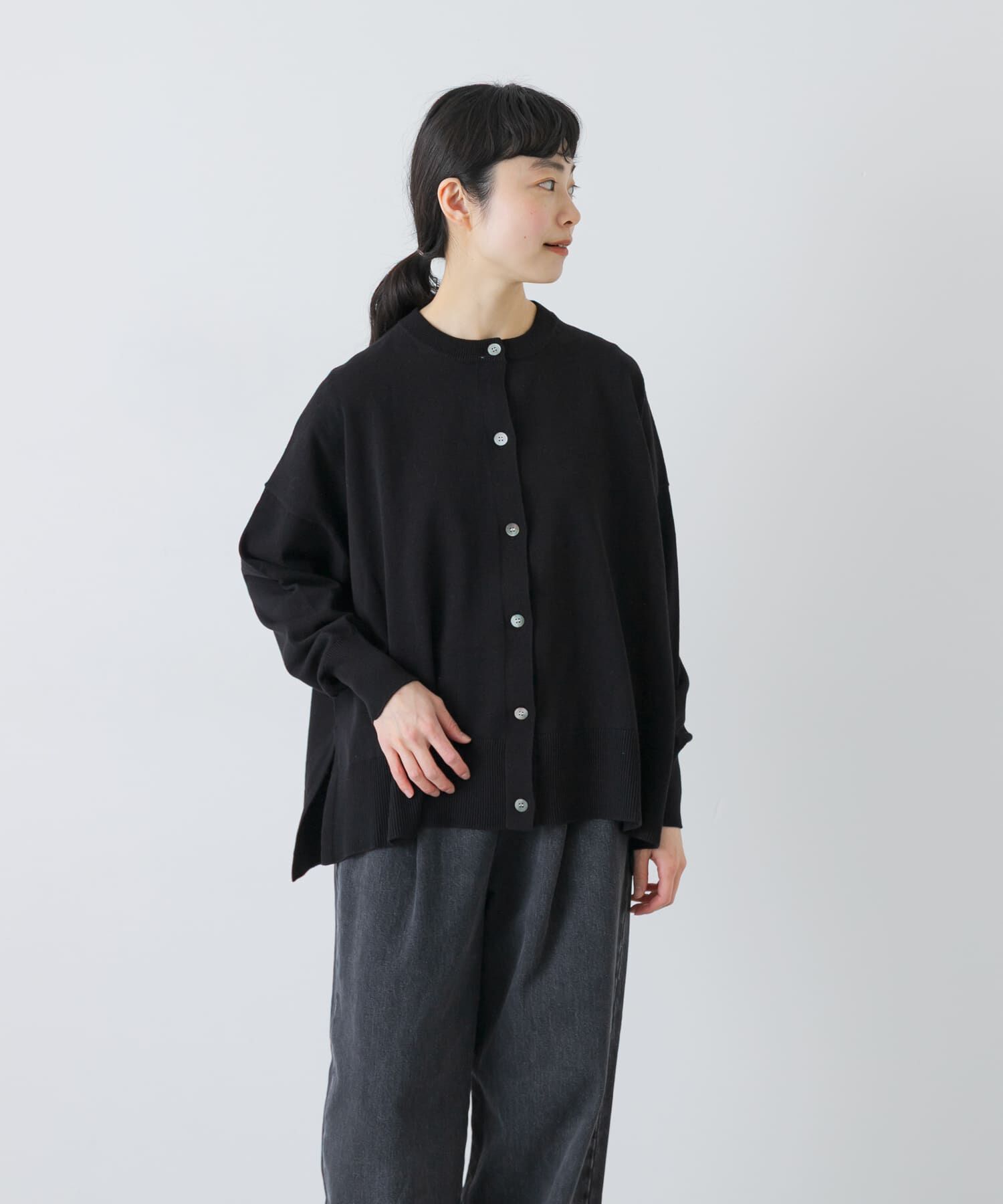 かぐれ「ハイツイストコットンワイドカーディガン」|カーディガン|