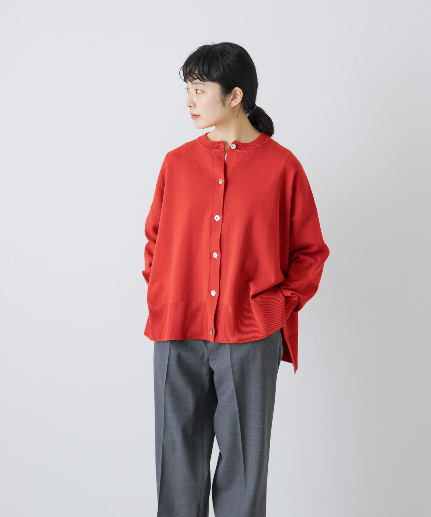 かぐれ「ハイツイストコットンワイドカーディガン」|カーディガン|