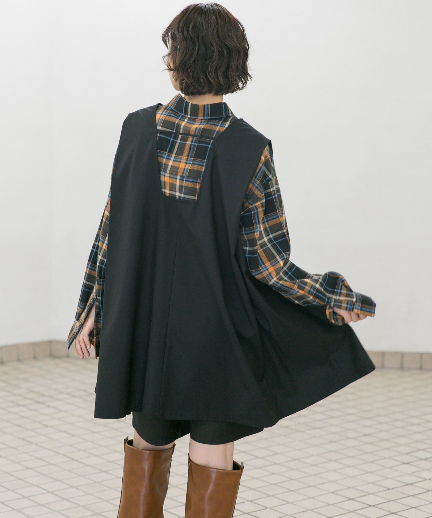  「ショルダータックミニワンピース」|ワンピース|