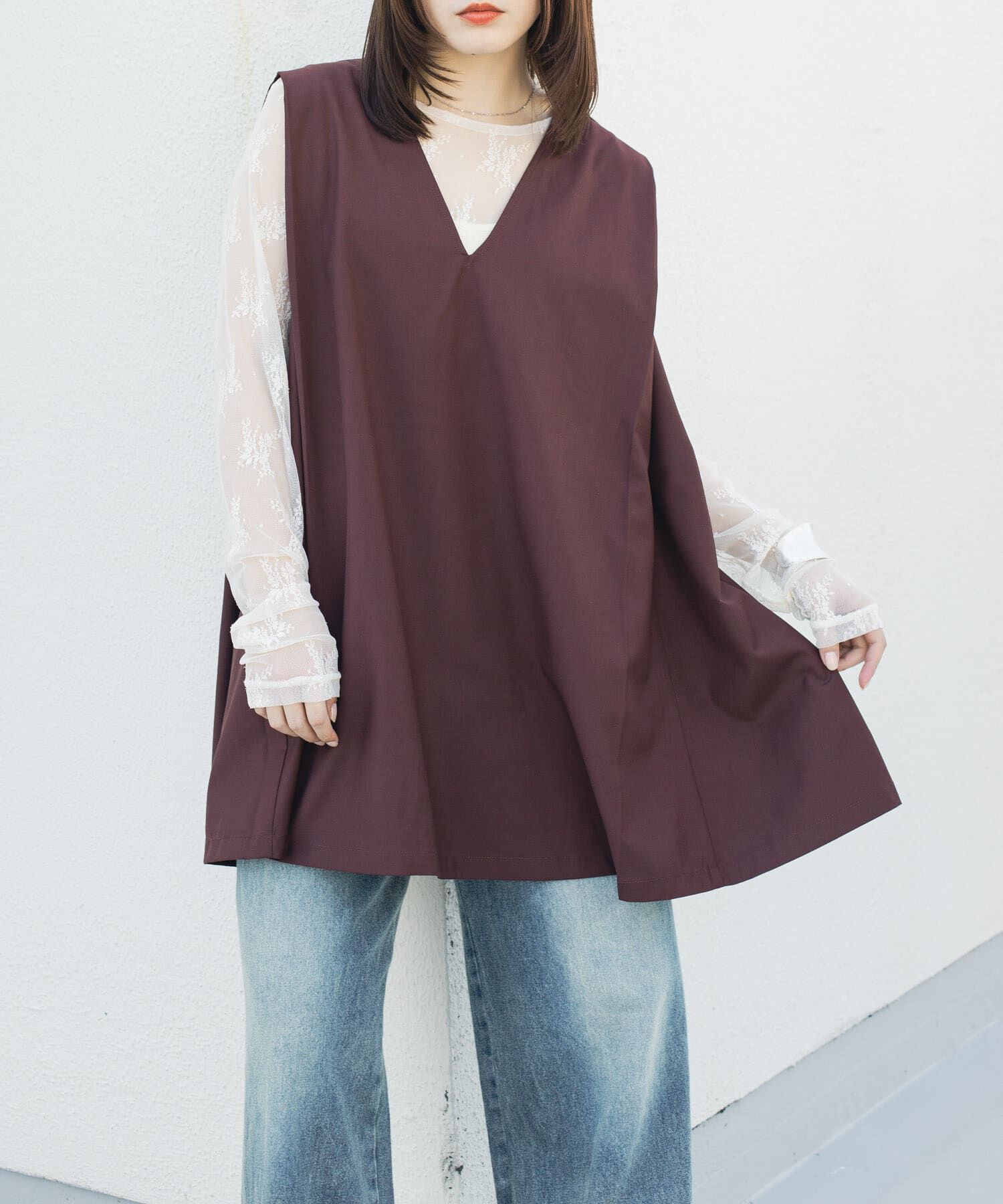  「ショルダータックミニワンピース」|ワンピース|