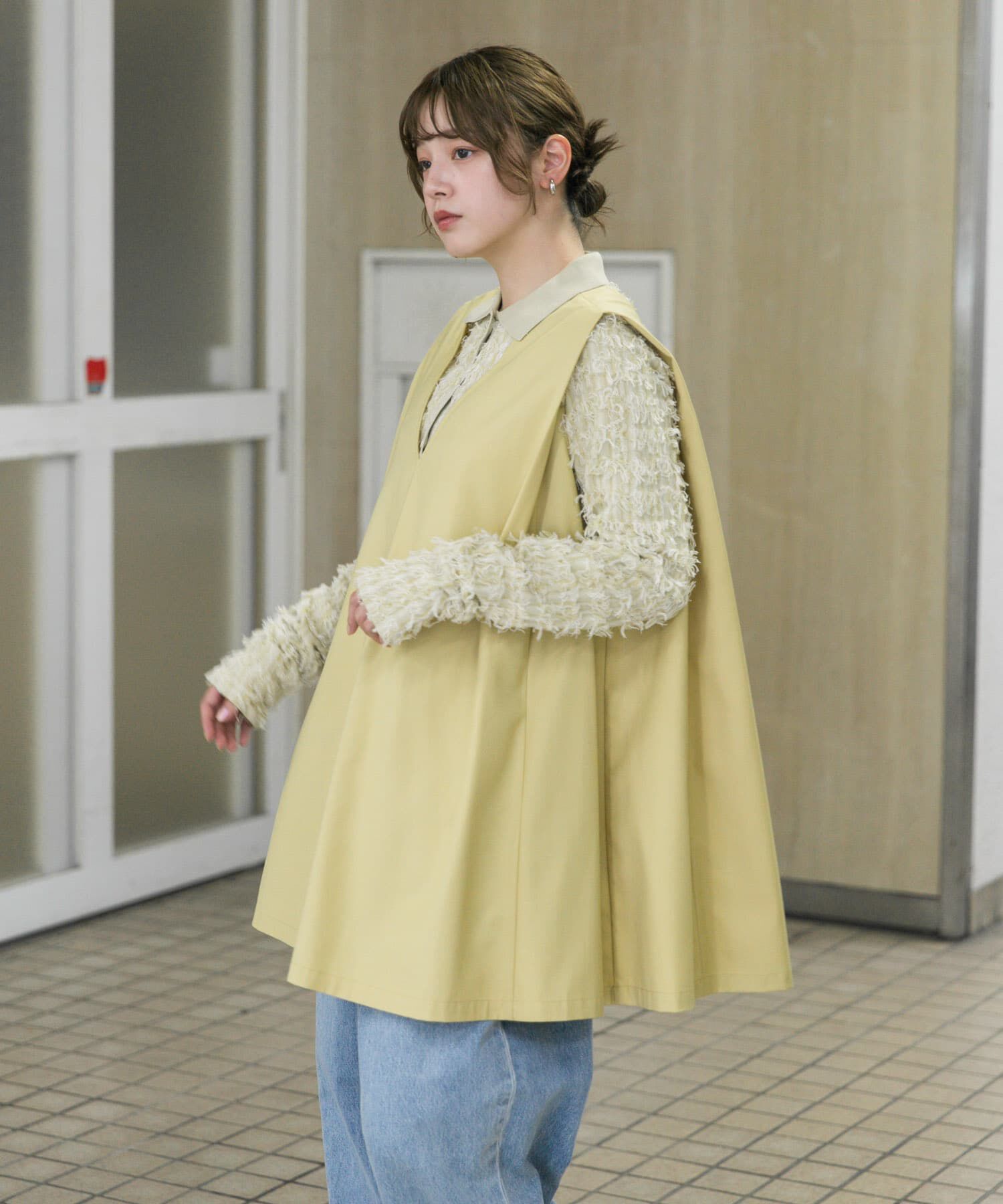  「ショルダータックミニワンピース」|ワンピース|