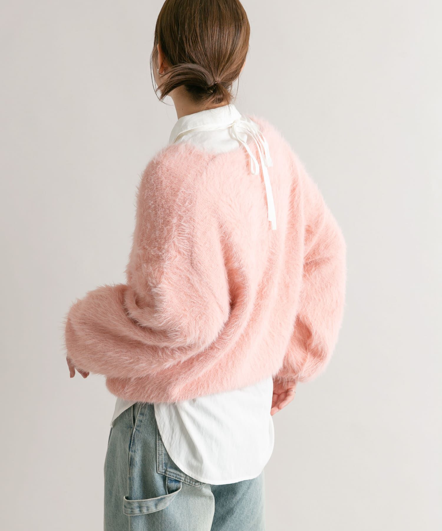  「シャギーVネックニット」|ニット・セーター|