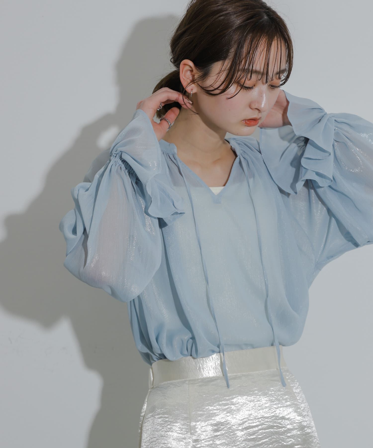 SENSE OF PLACE by URBAN RESEARCH「ハクプリントブラウス」|シャツ・ブラウス|