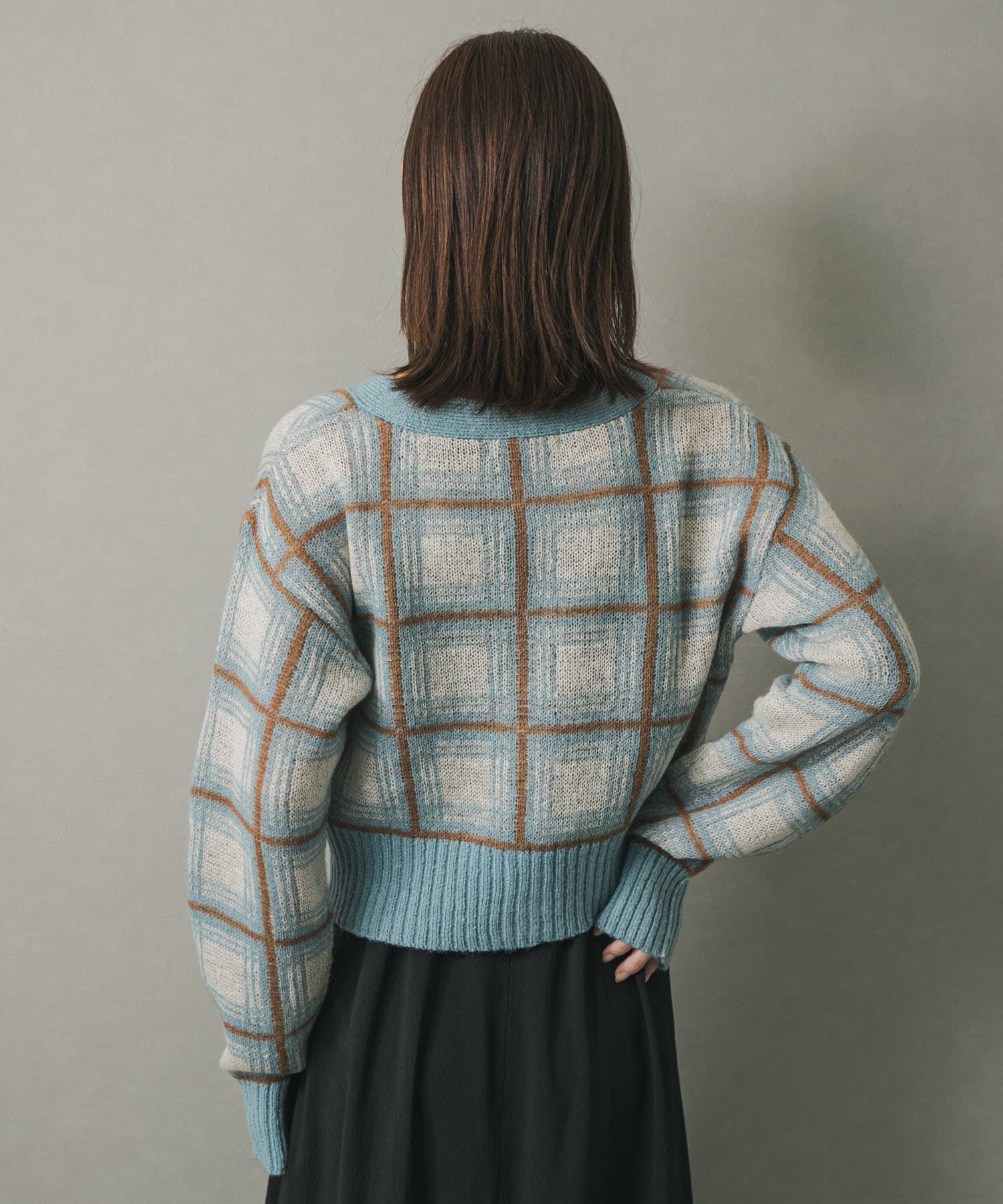 SENSE OF PLACE by URBAN RESEARCH「モヘアチェッククロップドカーディガン」|カーディガン|