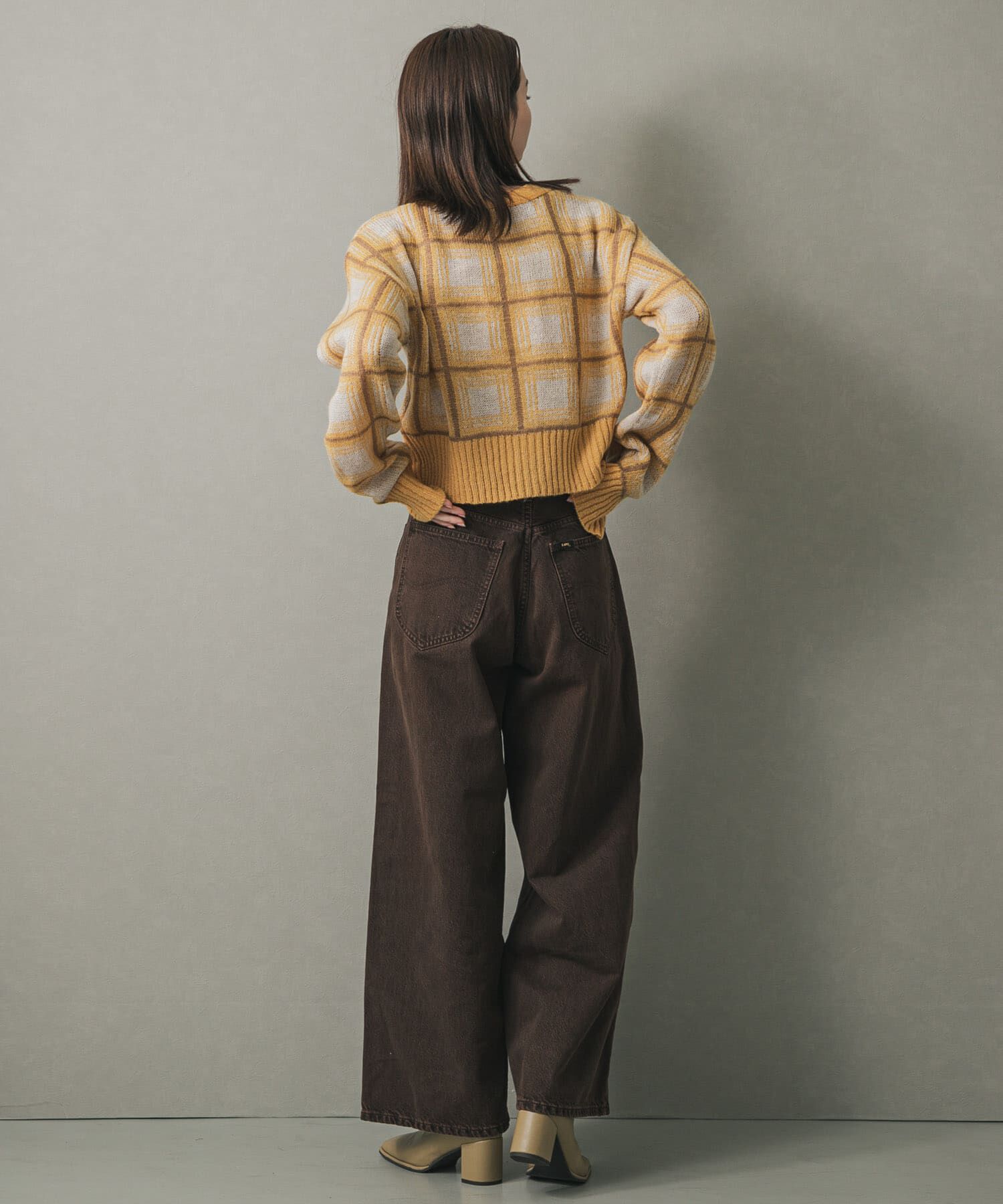 SENSE OF PLACE by URBAN RESEARCH「モヘアチェッククロップドカーディガン」|カーディガン|