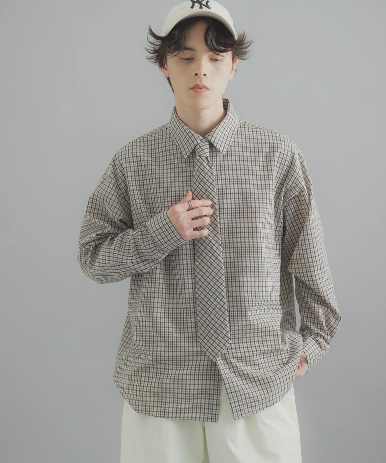 SENSE OF PLACE by URBAN RESEARCH「レギュラーカラーネクタイシャツ」|シャツ・ブラウス|チェック