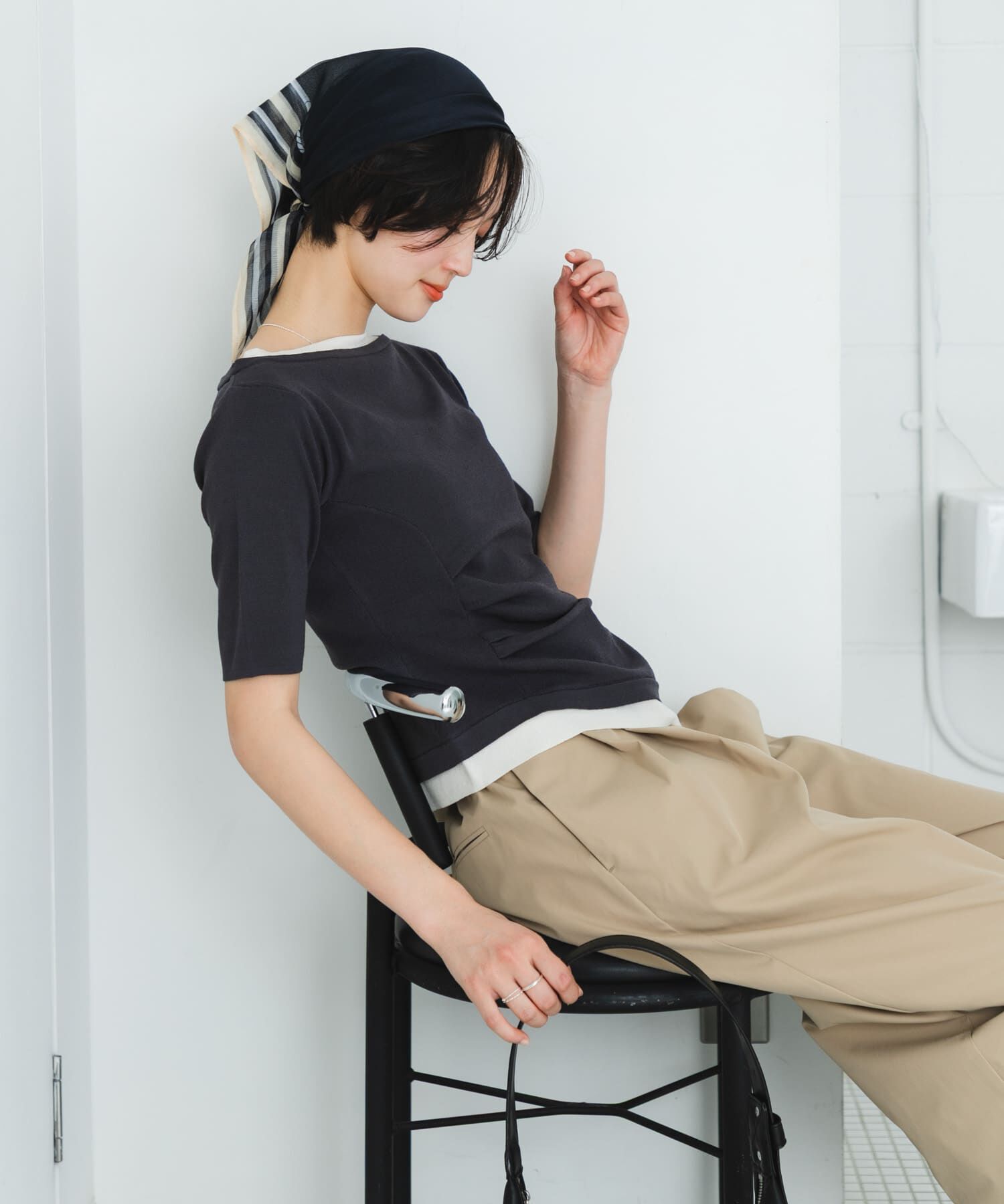 SENSE OF PLACE by URBAN RESEARCH「『洗濯可』レイヤードアシメセーター」|ニット・セーター|