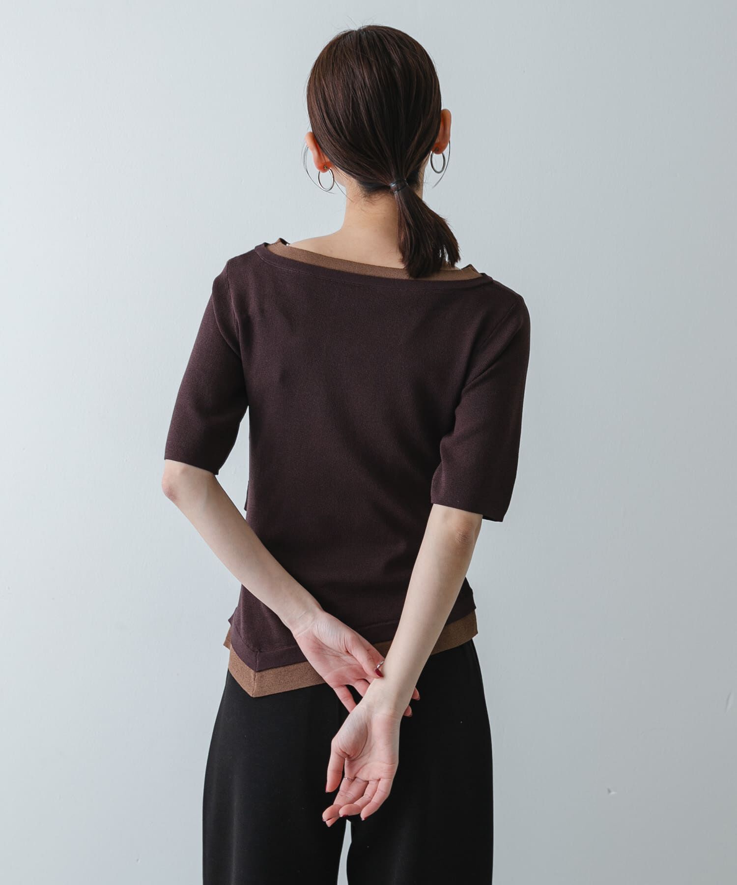 SENSE OF PLACE by URBAN RESEARCH「『洗濯可』レイヤードアシメセーター」|ニット・セーター|