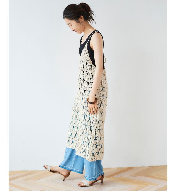 le.coeur blanc「ハンドクロシェキャミワンピース」|ワンピース|