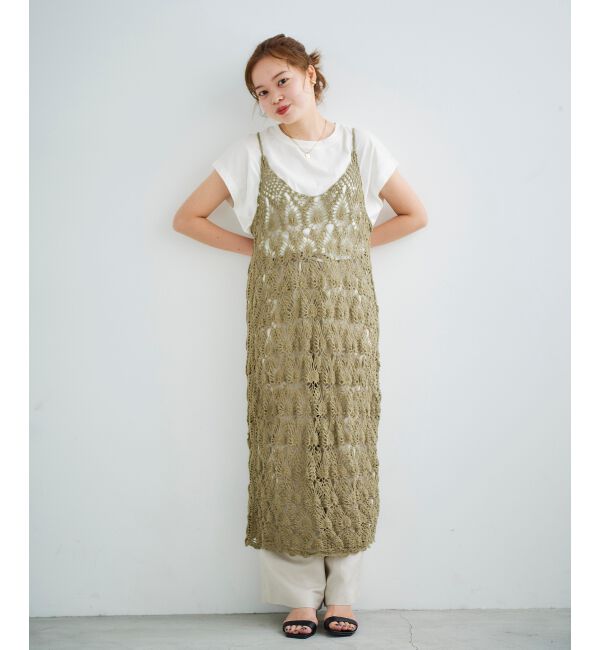 le.coeur blanc「ハンドクロシェキャミワンピース」|ワンピース|